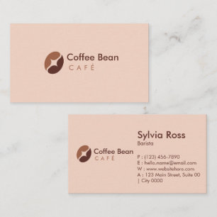 Eleganbraun Typografie Warm Charm Kaffee Soft Visitenkarte