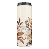 Eleganbraun und rot Personalisiert Thermosbecher (Rückseite)