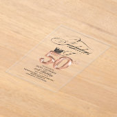 Elegance 50th & Fabulous Birthday  Acryleinladungen (Ablage )