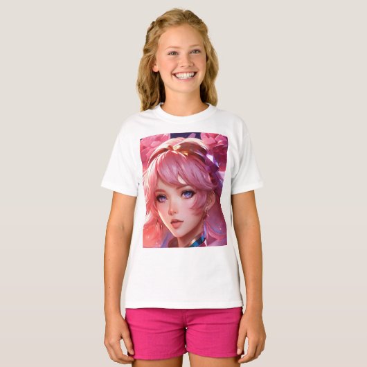 Elegance: Anime Girl Animation Women's T-Shirt (Vorne ganz)