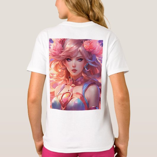 Elegance: Anime Girl Animation Women's T-Shirt (Rückseite)