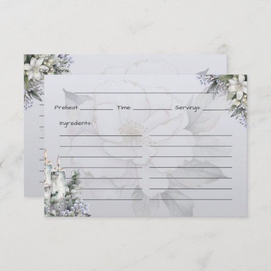 Elegance Basic Recipe Card Begleitkarte (Vorne/Hinten)