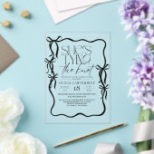 Elegance Black Bow Brautparty Acryleinladungen (In Situ (Hochzeit))