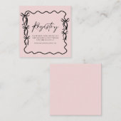 Elegance Black Bow Bridal Shower Begleitkarte (Vorne/Hinten)