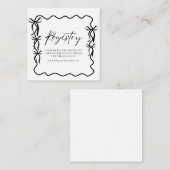 Elegance Black Bow Bridal Shower Begleitkarte (Vorne/Hinten)