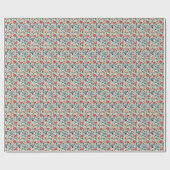 Elegance Blooms: Vintager Hintergrund Geschenkpapier (Flach)
