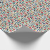 Elegance Blooms: Vintager Hintergrund Geschenkpapier (Ecke)