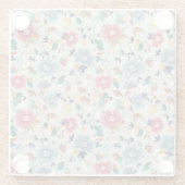 Elegance Blooms: Vintager Hintergrund Glasuntersetzer (Rückseite)