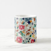 Elegance Blooms: Vintager Hintergrund Kaffeetasse (Mittel)