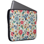 Elegance Blooms: Vintager Hintergrund Laptopschutzhülle (Vorne Rechts)