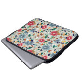 Elegance Blooms: Vintager Hintergrund Laptopschutzhülle (Vorne Knopf)