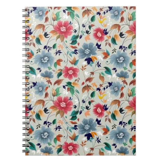 Elegance Blooms: Vintager Hintergrund Notizblock (Vorderseite)