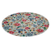 Elegance Blooms: Vintager Hintergrund Schneidebrett (Ecke)