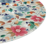 Elegance Blooms: Vintager Hintergrund Schneidebrett (Ecke)