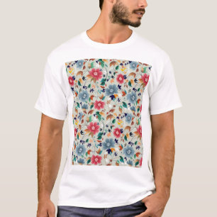 Elegance Blooms: Vintager Hintergrund T-Shirt