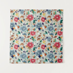 Elegance Blooms: Vintager Hintergrund Wandteppich