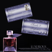 Elegance Blue Stilvoll mit Imitate Diamonds and Fo Visitenkarte