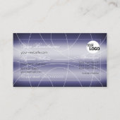 Elegance Blue Stylish Noble mit Diamanten und Logo Visitenkarte (Rückseite)