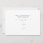 Elegance Blush Wedding Dress Brautparty Einladung (Rückseite)