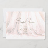 Elegance Blush Wedding Dress Brautparty Einladung (Vorderseite)