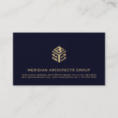 Elegance Card für Navy Blue Architect Visitenkarte (Vorderseite)