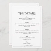 Elegance Classic Text basiert auf den Details Einladung (Vorne/Hinten)