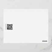 Elegance Classic Text basiert Folien Feiertagspostkarte (Rückseite)
