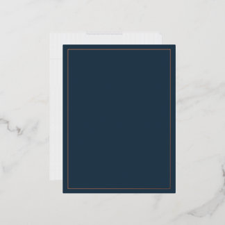 Elegance Classic Textbasierte reale Folie Einladun Folien Feiertagspostkarte