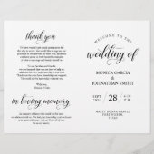 Elegance Classy Wedding Zeremony faltbares Program (Vorderseite)