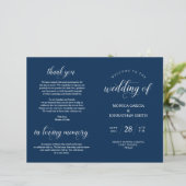 Elegance Classy Wedding Zeremony faltbares Program (Stehend Vorderseite)