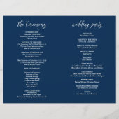 Elegance Classy Wedding Zeremony Foldable Programm (Rückseite)