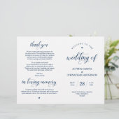 Elegance Classy Wedding Zeremony Foldable Programm (Stehend Vorderseite)