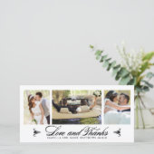 Elegance Collage | Hochzeitsdanken - Fotokarte Dankeskarte (Stehend Vorderseite)