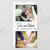 Elegance Collage Wedding Danke Foto Card (Vorne/Hinten)