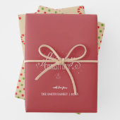 Elegance Custom Merry Weihnachts-Weihnachtsmuster Geschenkpapier Set (Beispiel)
