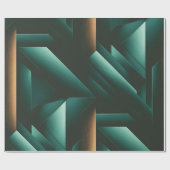 Elegance Dark Geometric Muster Geschenkpapier (Flach)