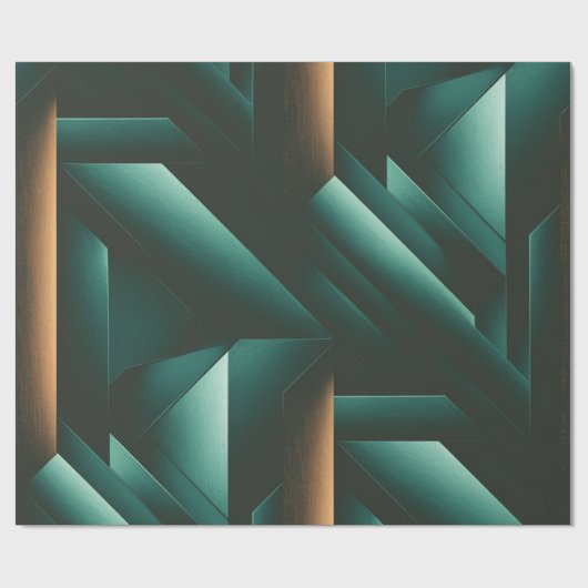 Elegance Dark Geometric Muster Geschenkpapier (Flach)