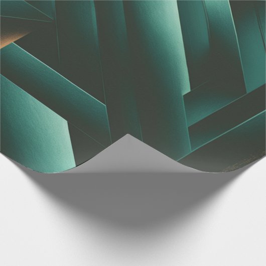 Elegance Dark Geometric Muster Geschenkpapier (Ecke)