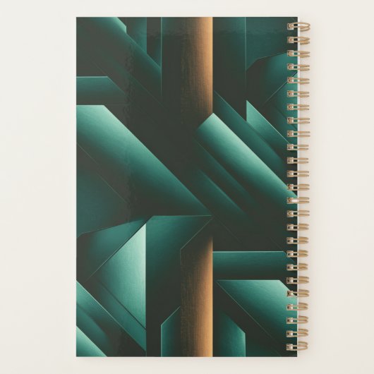 Elegance Dark Geometric Muster Planer (Rückseite)