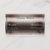 Elegance Dark Rose Gold und Imitate 3D Monogram No Visitenkarte (Rückseite)