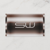 Elegance Dark Rose Gold und Imitate 3D Monogram No Visitenkarte (Vorderseite)