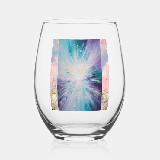 "Elegance der Natur: Handgearbeitete Weinbrillen f Weinglas Ohne Stiel (Vorderseite)