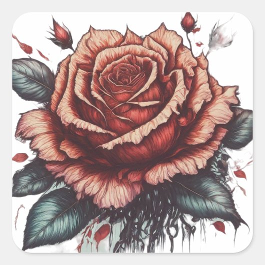 Elegance der Natur Quadratischer Aufkleber (Vorderseite)