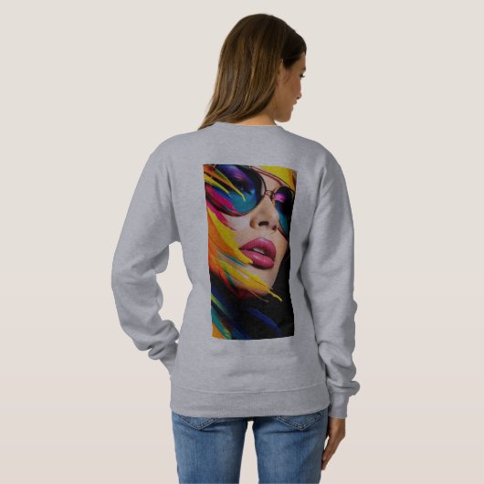 Elegance Emboded" Sweatshirt (Schwarz voll)