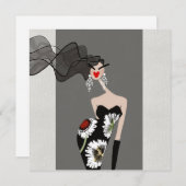 Elegance Enthüllte Mode-Grußkarte (Vorne/Hinten)