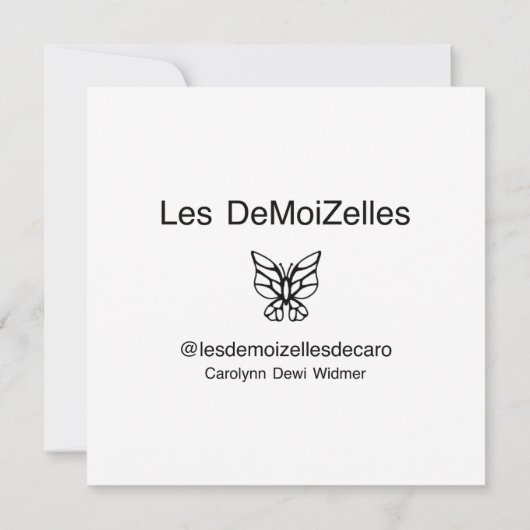 Elegance Enthüllte Mode-Grußkarte (Rückseite)