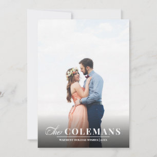 Elegance Feierlich rot Hochseitiges Foto Feiertagskarte