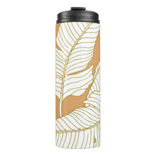 Elegance Floral: Abstraktes Muster Hintergrund. Thermosbecher