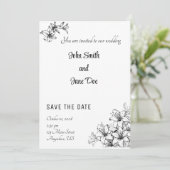 Elegance Floral Einladung (Stehend Vorderseite)