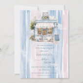 Elegance French Cafe Baby Shower Einladung (Vorderseite)